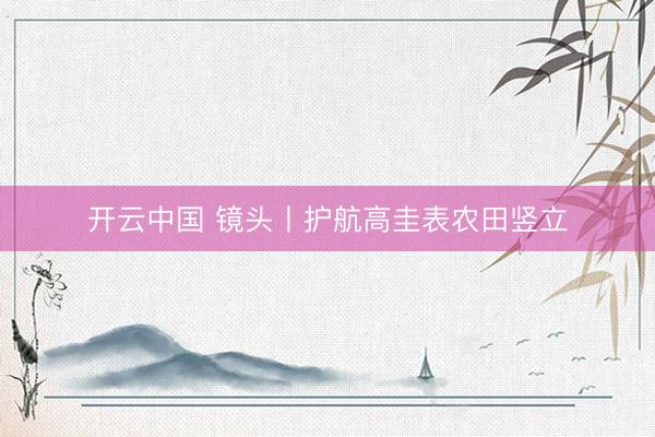 开云中国 镜头丨护航高圭表农田竖立